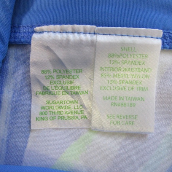 Lilly Pulitzer Luxletic Weekender Leggings S Blue Multishore Perfection Crop 202 - Picture 4 of 12